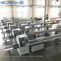 Scie à ruban horizontale SF6045 1400 kg à découpe automatique de haute précision, robuste, 8,5 kW, composants principaux PLC, pour le bois