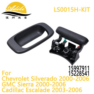 Kit de manija de puerta trasera negra LS0015H para Chevrolet Silverado GMC Sierra, pieza de repuesto de plástico y metal - Product Image 5