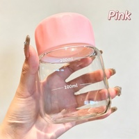 Mini bouteille en verre borosilicate, tasse graduée créative pour lait, café, lait de soja