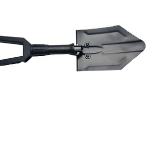 Pelle multifonction noire de qualité industrielle avec poignée en D, outil de camping en plein air - Product Image 4
