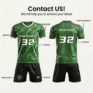 Maillot de football unisexe pour adolescents, numéro imprimé, antibactérien, respirant, en tissu tricoté, personnalisable avec nom et logo d'équipe, prêt pour l'été - Product Image 4