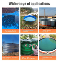 Bassin à poissons en tôle galvanisée, bassin à poissons haute densité, grand bassin circulaire extérieur en toile épaisse, aquaculture assemblée
