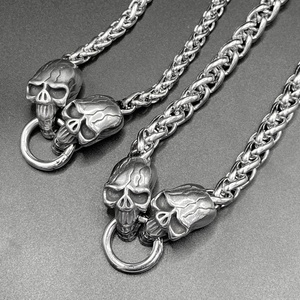 Collar de Acero Inoxidable Personalizado con Colgante de Cesta de Flores, Cabeza de Animal, Dragón, Perro, Calavera, Leopardo, Cierre de Moda, Joyería con Dijes - Product Image 3