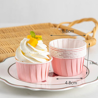 Kustom biodegradable mini kartun cupcake muffin cangkir kue bunga kertas kemasan cupcake