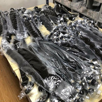 Campione gratuito 10A 40 pollici vietnamita capelli grezzi, capelli umani peruviani, doppio capelli umani disegnati