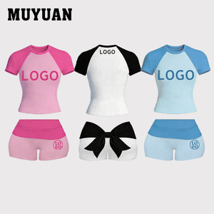 Pantalones Cortos de Verano 2026 con Diseño Elegante para <span class=keywords><strong>Mujer</strong></span>, Estilo Deportivo, Manga Raglán, Logotipo Personalizado, Tela Suave y Agradable al Tacto - Product Image 1