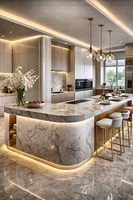 Hochwertiger Möbelhersteller Italienisches Modernes Luxus-Schlafzimmer-Set Samt-Stoff Super-King-Bett Vollständig Maßgefertigte Restaurant-Designs