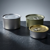 Boîtes métalliques personnalisées de qualité alimentaire en gros, boîtes à anneau métalliques vides, boîtes de conserve de thon 60ML 100ML 180ML