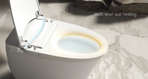 Affichage LED de la température de l'eau, réglable, économie d'énergie, chasse d'eau automatique, siège chauffant intelligent double avec sangle en S - Product Image 3
