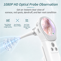 Otoscope Meiboyi avec écran HD, caméra endoscopique avec 2 millions de pixels pour l'examen des oreilles et de la gorge des animaux, otoscope numérique pour la gorge