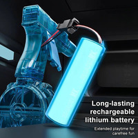 LEZA BABY Vente en gros – Nouveau style, 2 couleurs, pistolet à eau électrique transparent, jouet lanceur d'eau automatique avec lumière