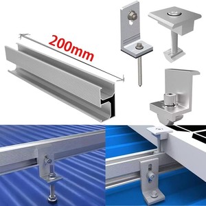 Rail de montage solaire 28x55mm en aluminium anodisé pour l'installation de panneaux solaires sur toiture - Product Image 4