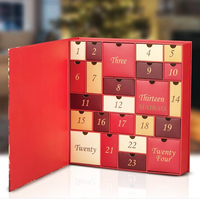 Boîte de calendrier de l'avent de Noël de luxe avec logo personnalisé, boîte en carton, calendrier du Ramadan, boîte à chocolat, boîte à bonbons, distributeur de bonbons
