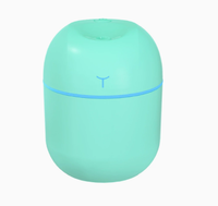 Humidificateur ultrasonique à diffusion d'arômes USB, capacité 220 ml, en ABS+PP, avec lumière d'ambiance, mini pulvérisateur portable de bureau