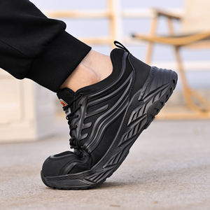 Su geçirmez mikrofiber deri işçiler güvenlik ayakkabıları çelik ayak macun ayakkabı dantel açık iş güvenliği botları ofis erkekler - Product Image 5