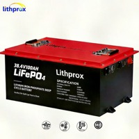 Batterie LiFePO4 à décharge profonde 38,4V 100AH Grade A Marine avec BMS intelligent RS485, borne M8, 6000+ cycles, CE RoHS IP67, OEM ODM