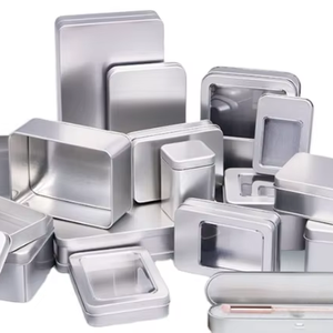 Cấp Thực Phẩm Tùy Chỉnh Thiết Kế Trà <span class=keywords><strong>Tin</strong></span> Cookie Hộp Thiếc Thực Phẩm <span class=keywords><strong>Tin</strong></span> Kim Loại Bao Bì Hình Chữ Nhật Vuông Vòng Sắt Có Hoặc Không Có Cửa Sổ - Product Image 1