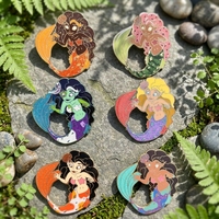 Offre Spéciale personnalisé sirène conception métal or émail dur pour épinglette sérigraphie Souvenir utilisation avec placage de fer