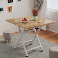 Table de bar pliante en bois et métal à quatre pieds, design moderne, écologique, concis, pour petit appartement, vente chaude