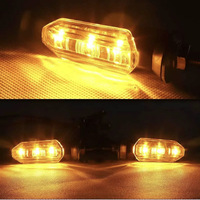 8mm Mini Moto LED Clignotants Ambre Clignotant Jaune Clignotant Lampe 12V Avant Moto Indicateur Lampe Accessoires pour Voitures