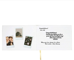 <span class=keywords><strong>Livre</strong></span> <span class=keywords><strong>d</strong></span>'<span class=keywords><strong>or</strong></span> avec Logo personnalisé, Album Photo, Journal de mariage, couvercle rigide, <span class=keywords><strong>Polaroid</strong></span> blanc avec bords dorés - Product Image 6