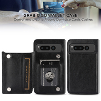 Casing ponsel dompet Flip bisnis mewah untuk Google Pixel dompet kartu magnetik lipat penutup belakang kulit Pu