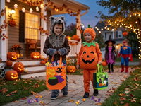 Sacs promotionnels économiques en non-tissé, vente en gros, sacs de courses laminés réutilisables avec logo personnalisé, motif dessin animé Halloween