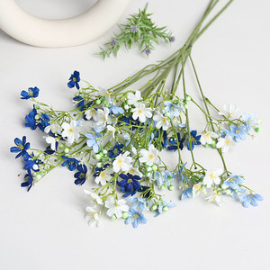 Fleurs artificielles Lichao de daphné et de forsythia mélangées en soie, branche unique, résistantes aux UV, pour décorations de mariage - Product Image 3