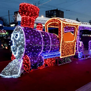 Decoración Navideña de Tren 3D Grande para Exteriores con Luces LED, Clasificación IP65, Decoración Luminosa para Navidad y Año Nuevo - Product Image 1