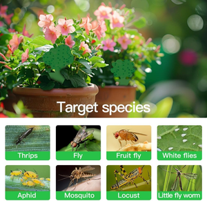 Piège à insectes écologique - Spécial jardin, double face, protège les plantes en pot et au sol - Product Image 2