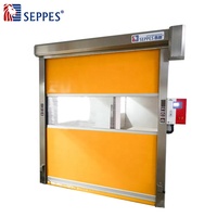 Porte rapide automatique SEPPES en PVC de haute qualité, résistante à l'usure et aux déchirures, avec résistance au vent