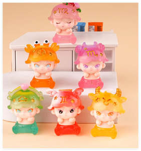 Mang Dai Chanceux Résine Ornements Lumineux Glowing Diy Zodiac Charme Mignon Enfants Mystère Aveugle Sac Grand Personnalisé Jouets Figure Fabricant - Product Image 5