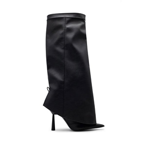 2024 dames luxe fait à la main de haute qualité concepteur personnalisé hiver bout pointu genou talon haut <span class=keywords><strong>jupe</strong></span> bord <span class=keywords><strong>bottes</strong></span> en <span class=keywords><strong>cuir</strong></span> pour les femmes - Product Image 1