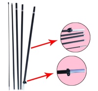 Kit de Herrajes para Bandera Publicitaria Exterior, Mástil de Bandera de Playa, Flexible, Portátil, Resistente al Viento, de Fibra de Vidrio, con Forma de Lágrima