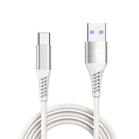 Câble de données Super Fast 6A 66W Type-C en nylon tressé à vitesse rapide Micro cordon adaptateur USB-C pour téléphone mobileCâble de charge USB