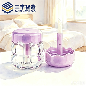Tube de gloss à lèvres en plastique transparent avec bouchon à vis violet 5 ml, contenant cosmétique pour l'emballage d'huile à lèvres - Product Image 4