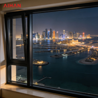 Ventana Corredera AIHAN con Vidrio Triple Aislante Low-E, Diseño Moderno de Mediados de Siglo, Fácil Instalación, para Exterior y Dormitorio