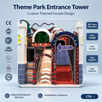 Parc d'attractions pour enfants de 1000 m², thème spatial, grands toboggans en plastique, jeux interactifs, jeux doux, équipement de terrain de jeu intérieur pour enfants