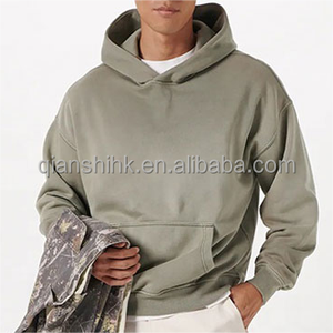 Nouveau design personnalisé de haute qualité 100% coton surdimensionné Streetwear essentiel pull en coton lourd lavé à l'acide sweat à capuche vintage - Product Image 2