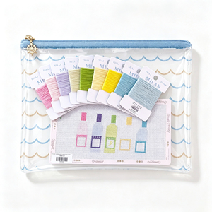 Bolsa de Almacenamiento Transparente Personalizada con Cremallera para Proyectos de Punto de Cruz, Tela, Hilo, Tijeras, Agujas y Vinilo - Product Image 1