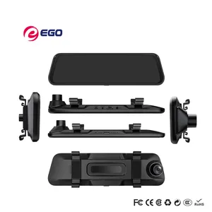 EGO 2k Touch Screen Record Dash Cam per specchietto retrovisore per auto Dashcam anteriore e posteriore Ultra chiaro