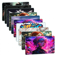 Grand tapis de souris en verre sur le thème de l'anime pour le jeu et le bureau, résistant à l'eau, taille et logo personnalisés en stock