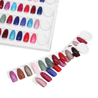 Livre d'échantillons d'ongles 120 couleurs, livre d'affichage d'échantillons de vernis à ongles portable pour le salon de manucure et la pratique de la peinture des ongles, pas besoin de colle