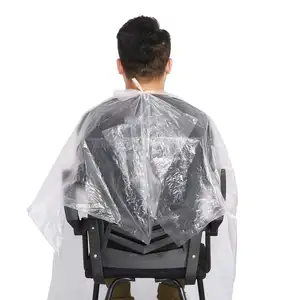 Waterdicht Wegwerp Kapsalon Capes 90 120Cm Transparant Plastic Kapsel Doek Voor Thuis Salon