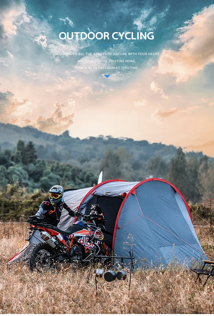 Pop up motorcycle camping tent
