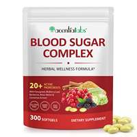 Acentiallabs 300 Softgel Bebas Gluten Suplemen Diet Kapsul Softgel Kompleks Gula Darah Dengan Ekstrak Berberin & Kayu Manis