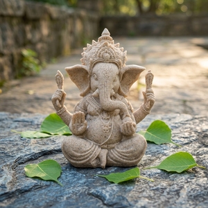Vintage Art Home <strong>Decorative</strong> Sand Stone Hand Carved <strong>Elephant</strong> Sculpture Figurine Feng Shui <strong>Decors</strong> - Product Image 1