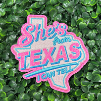 En gros, Patchs brodés Texas à sequins, 4 pouces, style western, pour chapeau et casquette, accessoire DIY
