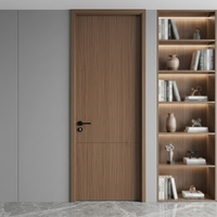 Porte intérieure moderne en bois massif insonorisée, ignifuge et anti-fumée pour hôtels, hôpitaux, écoles, supermarchés, appartements