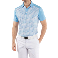 Chemise de golf décontractée pour homme de haute qualité, anti-plis, avec poche brodée, manches courtes, en tissu jersey tricoté performant, design foncé